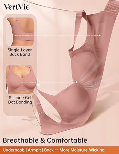 Image of Vertvie Jelly Bras for Women No Underwire Minimizer Support