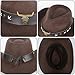 Vintage Western Cowboy Hat for Men Women,Wide Brim Stylish Cowboy Hat for Men & Women,Accessories Outdoor Sun Hat(Brown) ﻿