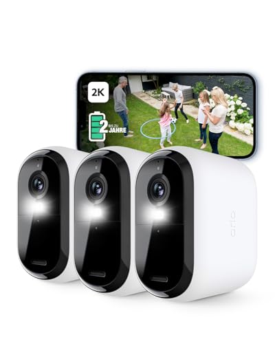 Arlo Essential 2 XL Outdoor WiFi Surveillance Camera, Wireless, 2K HD Video, Colour Night Vision, Light, Motion Sensor, Siren, 2-Way Audio + Arlo Secure Plan Test Period, White