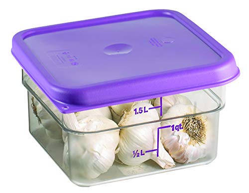 Image of Cambro 2SFSCW441 2QT Allergen-Free Clear Graduated Camsquare
