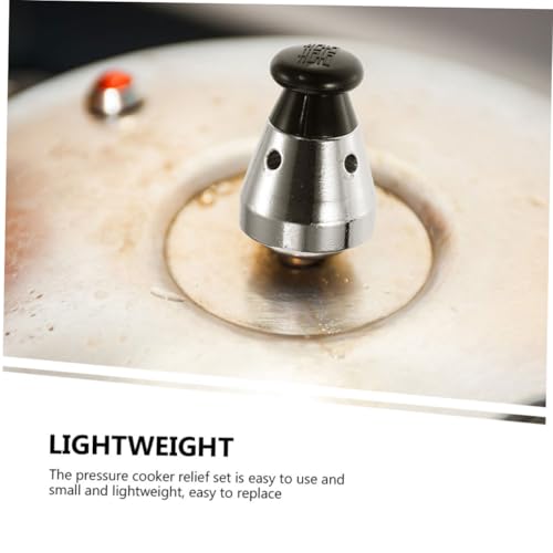 3 Sets Aluminum Alloy Pressure Cooker Safety Relief Valves Replacement Kit with Exhaust Pipe Anti-blocking Cover and Clip Detachable Pressure-limiting Valves for Cooker Parts Easy miniatura 7
