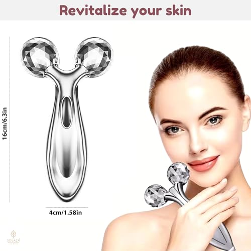 Image of 3-in-1 Beauty Set I 3D Roller Massager, Face Ice Roller and Facial Razors I Face Full Body Massage for Skin Lifting, Tightening, Wrinkle Remover Skin & Relaxation