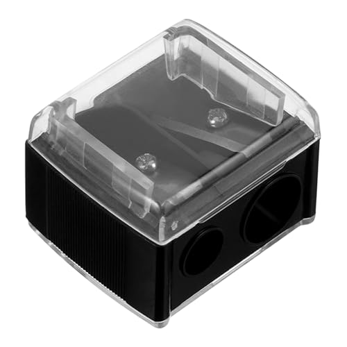 Beatifufu 2 Hole Pencil Sharpener for Eyebrow Lip Liner Eyeliner Pencil Sharpener Portable Small and Durable
