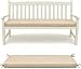 HAND Cuscino per Panca 120x40 cm - Interno ed Esterno - Seduta Imbottita, Morbida e Resistente - Per Giardino, Patio, Cucina - Prodotto in Italia (Tortora)