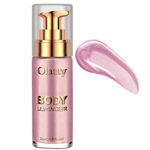 Firstfly Liquid Luminizer, Waterproof Moisturizing Light Shimmer Glow Illuminator For Face & Body, All In One Makeup Liquid Illuminator, Summer Body Luminizer, Face Body Highlighter（#04 Soft Pink） #TOP30