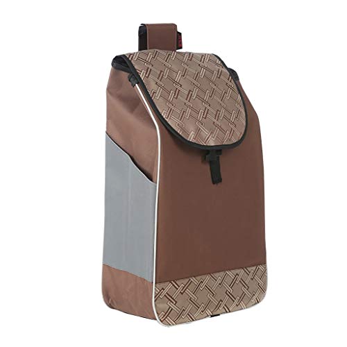 MERTNK Bolsa de Compras de Carretillas de Mano, Bolsa de Oximpermeable 600D Extraíble, Bolsa de Compras de Plegado Liviana, Carritos de Capacidad de 35L/D