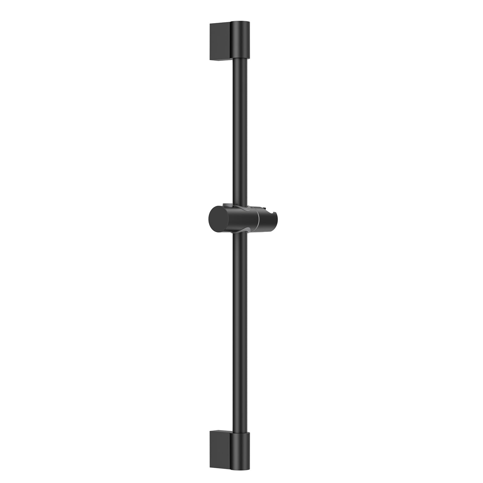 Auralum Duschstange Edelstahl 65cm Brausestange mit Duschkopfhalterung, Handbrause Halterung Höhenverstellbar 360° Drehbar, Variable Wandbefestigungen, Anpassung an Bestehende Bohrlöcher, Schwarz