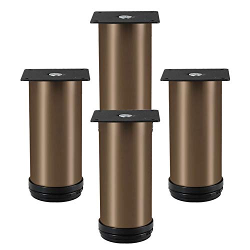 4 piezas de patas de gabinete de metal muebles ajustables de acero inoxidable, patas de mesa de café, estantes para patas de mesa de café, muebles de cocina, mesita de noche, mesa de noche, estantería