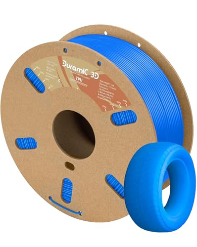 Image of DURAMIC 3D TPU Filament 1.75mm Electric Blue, TPU Flexible Filament 95A, Soft TPU 3D Printing Filament, 1kg Spool, Dimensional Accuracy + /- 0.05mm, Electric Blue 1 Pack
