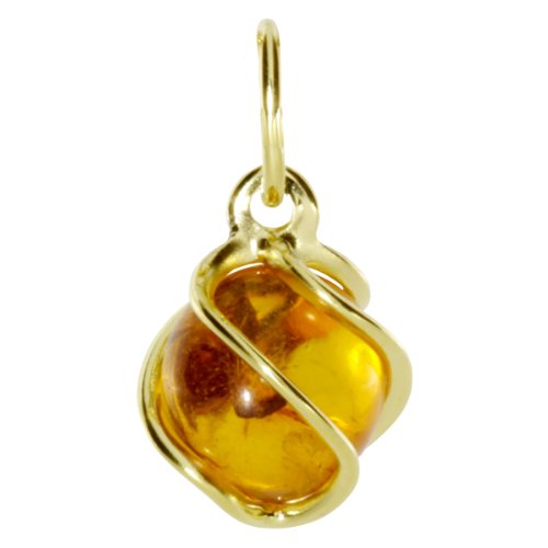 Preisvergleich Produktbild InCollections Damen-Anhänger 333 / 000 Gold mit Bernstein