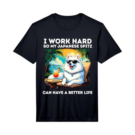 Funny Japanese Spitz Dog I Work Hard Japanese Spitz Lovers Performance T-Shirt