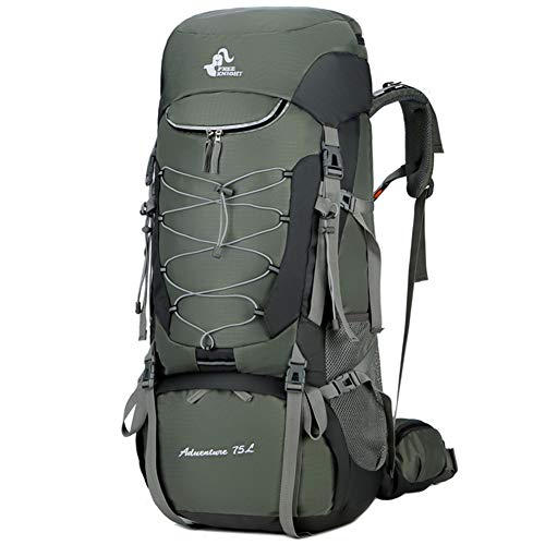 Mochila de Senderismo 75L de Trekking Impermeable Grande Hombres