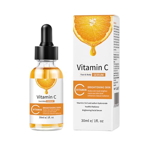Suero de vitamina C – Suero facial hidratante femenino, que se utiliza como suero de vitamina C para la cara, cuidado de la piel, antioxidante, aclara las manchas oscuras, antiarrugas y esencia