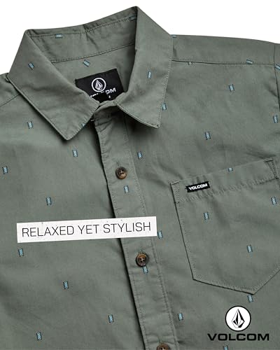 Volcom Boys Short Sleeve Button Down Shirt - Soft Woven Hawaiian Beach Shirts - Casual Summer Collared Shirts for Boys3