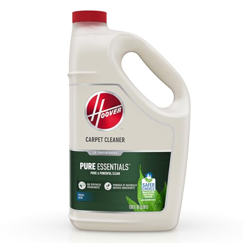 Hoover Pure Essentials Carpet Cleaner Solution, 128 oz., Fresh Rain