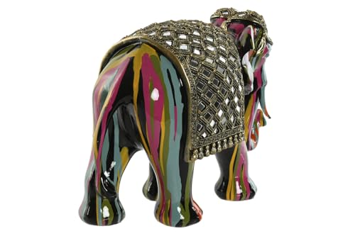Éléphant résine multicolore 31x14x22 cm pour raviver un meuble terne - 4