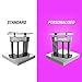 Kingdom 3 Tier Smoky Acrylic Lectern or Podium by AVTronics with 6 Column Base and a Wide Middle Shelf with Plenty of Space for Your Presentation Needs - Smoky (Personalized)