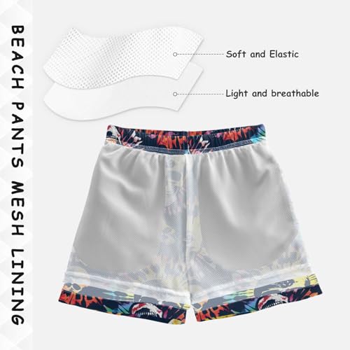 senya Skull Colorful Boys Swim Trunks Toddler Shorts Swimwear Boardshorts4