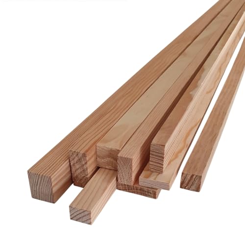 MadeInNature Lot de Tasseaux bois Massif Pin des Landes Sans Nœuds et rabotés, Tasseaux de Menuiserie, Longueur 2 mètres, Modèle et Taille au choix (Réf 5454 taille 10x40mm, Lot de 10 Tasseaux)