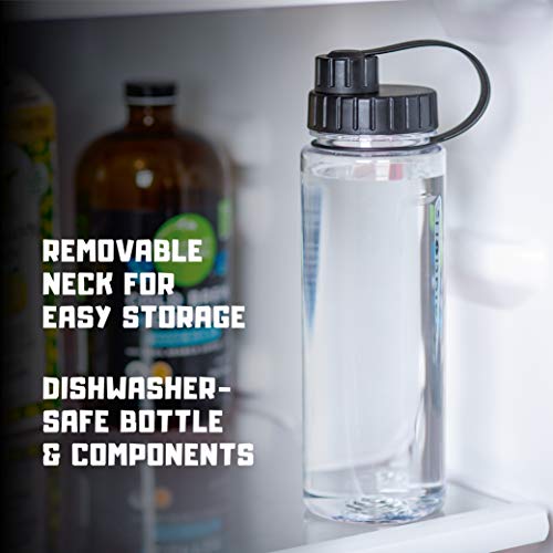 Giraffe Bottle Hands Free Drinking System, Clear Bottle, with Round Tube Mounted Bottle Holder (36 inch / 91 cm) - Thumbnail 6