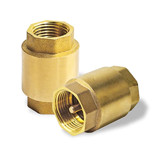 Lot de 2 clapets anti-retour en laiton BSP 1/2" pour éviter le reflux dans une direction Cover