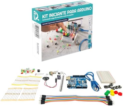 Kit Iniciante para Arduino com Tutorial - Construindo o Jogo da Memória e + 20 Projetos!