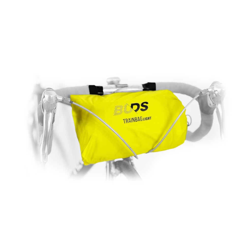 TRAINBag Light de Buds-Sports - Housse Vélo et VTT Spécial Train Europe - Standard SNCF 130x90 cm - Pour Voyager Avec Votre Vélo Ou VTT - Idéal Bikepacking et Cyclotourisme (Jaune)