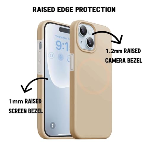 Image of Kratos Soft Silicone Case Cover Compatible with iPhone 15 Plus - Everyday Comfort Protection, Wireless Magnetic Charging Case with Raised Edge Camera & Screen Protection, Shock-Resistant Design