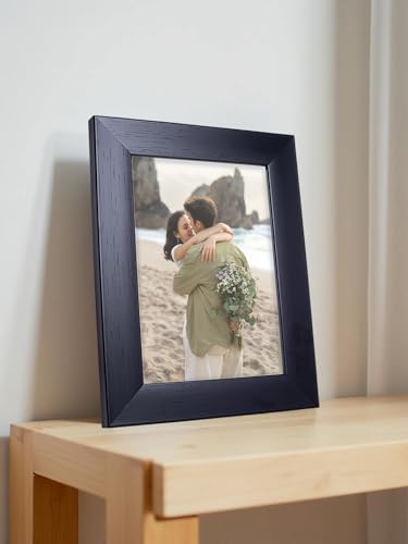 Image of GOLDEN PEACOCK Set of 2 Photo Frames 5x7 Inch Black & Gold