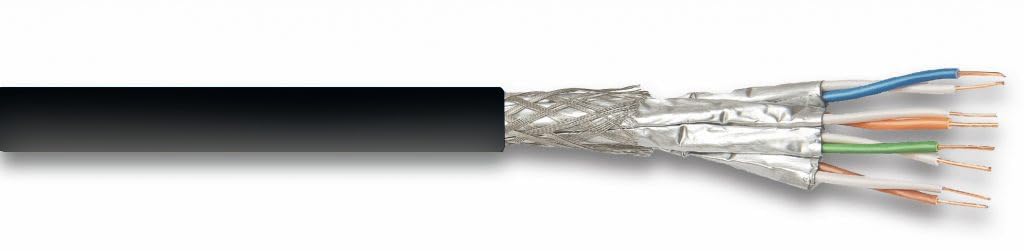 100m Outdoor Cat 7 Kupfer Verlegekabel, Erdkabel Netzwerk LAN Kabel 1000MHz | UV-beständig, Ethernet, S/FTP AWG23/1, Bis zu 10 Gbit/s, Für Außen,Schwarz,wasserresistent,Datenkabel,Installationskabel