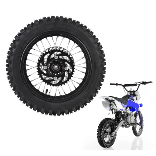 Pneu de Bord de Roue Arrière de 12 Pouces, Bord de Roue Arrière 80/100-12, Essieu de 15 Mm, Pignon 420 41T pour Apollo, SSR, XR, CRF Dirt Pit Bike, Tao Kayo TSD 110 TD 125