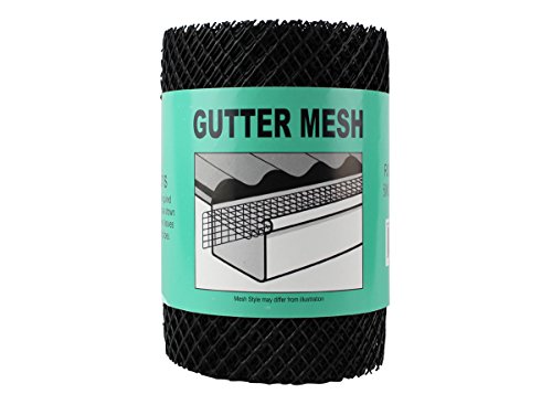 Home-X - Gutter Guards Roll & Leaf Guard, 6-Inch x 20-Feet of Durable Rust-Free Plastic Mesh Netting for Quick Application and Use in Home Gutters, Covers and Protects in Seconds