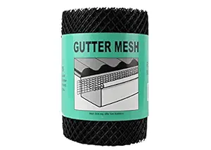 Home-X - Gutter Guards Roll & Leaf Guard, 6-Inch x 20-Feet of Durable Rust-Free Plastic Mesh Netting for Quick Application and Use in Home Gutters, Covers and Protects in Seconds