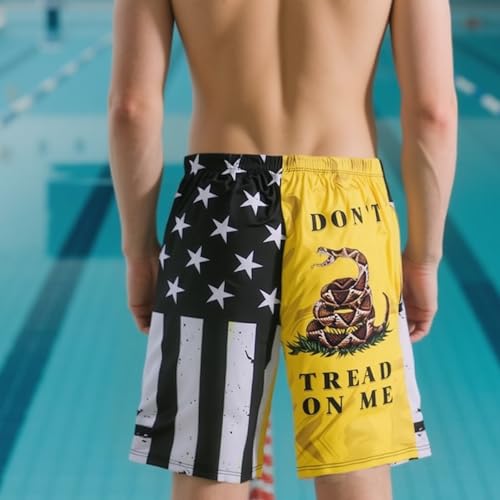 Evankin Mens 4th of July Shorts American USA Flag Trunks Summer Beach Stretch Panties with Pockets and Drawstrings3