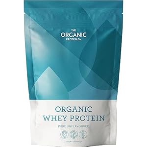 The Organic Protein Co. – Pure Unflavoured Organic Whey Protein Powder | Additive Free, Undenatured, Bioactive, UPF Free, Emulsifier Free, Primarily Grass Fed, Vegetarian, Gluten Free – 1.2kg