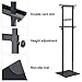AKTOP Heavy Duty Floor Standing Sign Holder with Non-Slip Mat Base, Adjustable Banner Stand Height Up to 82.6 inch, Double-Sided Pedestal Poster Stand for Indoor Outdoor Display