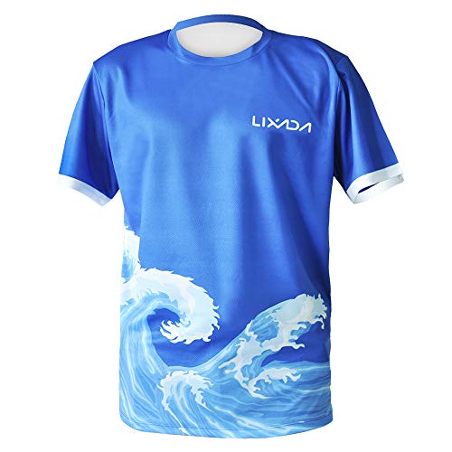 Andoer Camiseta de pesca de verão de secagem rápida respirável ao ar livre proteção solar roupa de p