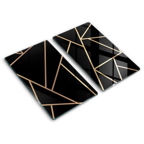 Planche à découper induction protection plaque cuisson 2x30x52cm matériau résistant noir