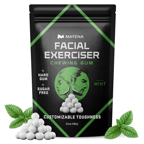 Facial Exerciser Chewing Gum | Pearl-Sized Hard Gums | Adjust Res...