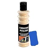 AWTFYCPY Chrome Polish & Metal Cleaner for Cars, 5.07 fl oz/150ml, All Metal Polish for Golf Clubs, Jewelry, Silver, Brass, Aluminum, Copper, Stainless Steel & Various Metal Surfaces