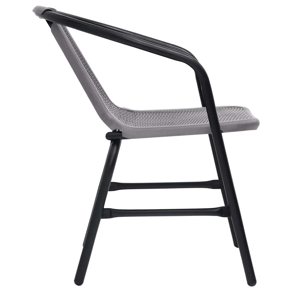 Gartenstühle 2 Stk. Kunststoff Rattan-Optik und Stahl 110 kg