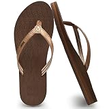 KuaiLu Womens Fashion Flip Flops Ladies Lightweight Summer Beach Yoga Mat Thong Sandals with Comfort