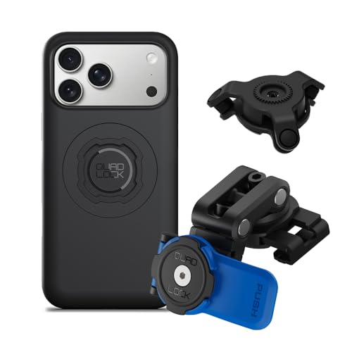 Quad Lock Support Téléphone pour Bocal de Liquide de Frein de Moto avec Amortisseur de Vibrations et Coque MAG pour iPhone 17 Pro Max