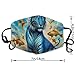 SESLFLKPJK Adults Men Women Windproof, Dust Proof Face Scarf Mask Fashion Scarf Trippy Tiger Goldfish Face Covers Face Bandana, Warm Face Protection for Outdoor Cosplay Cycling