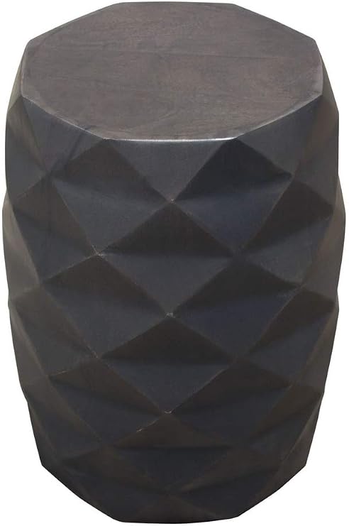 Diamond Sofa Solid Mango Wood Accent Table in Grey Finish FIGETGR