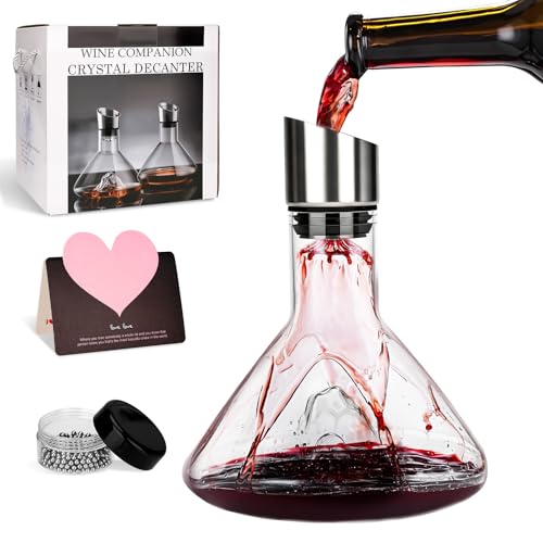 Carafe à décanter en verre Cristal avec intégré Aération et