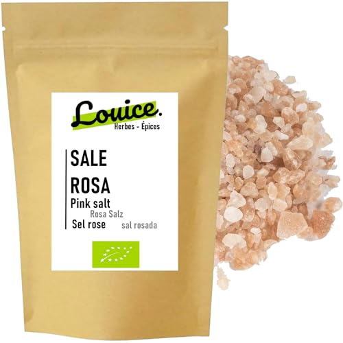 Sal Rosa del Himalaya Orgánica - 250G de Cristales Naturales para una Cocina Deliciosa - Bolsa Fresca - Condimento Saludable con Sal Rosa del Himalaya Orgánica para Realzar Tus Platos Dulces y Salados