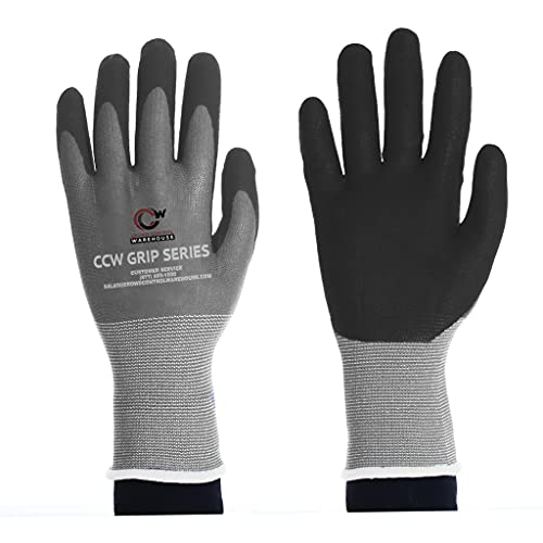 Crowd Control Warehouse CCW Grip Series Nylon and Spandex Coated Gripping Gloves, S