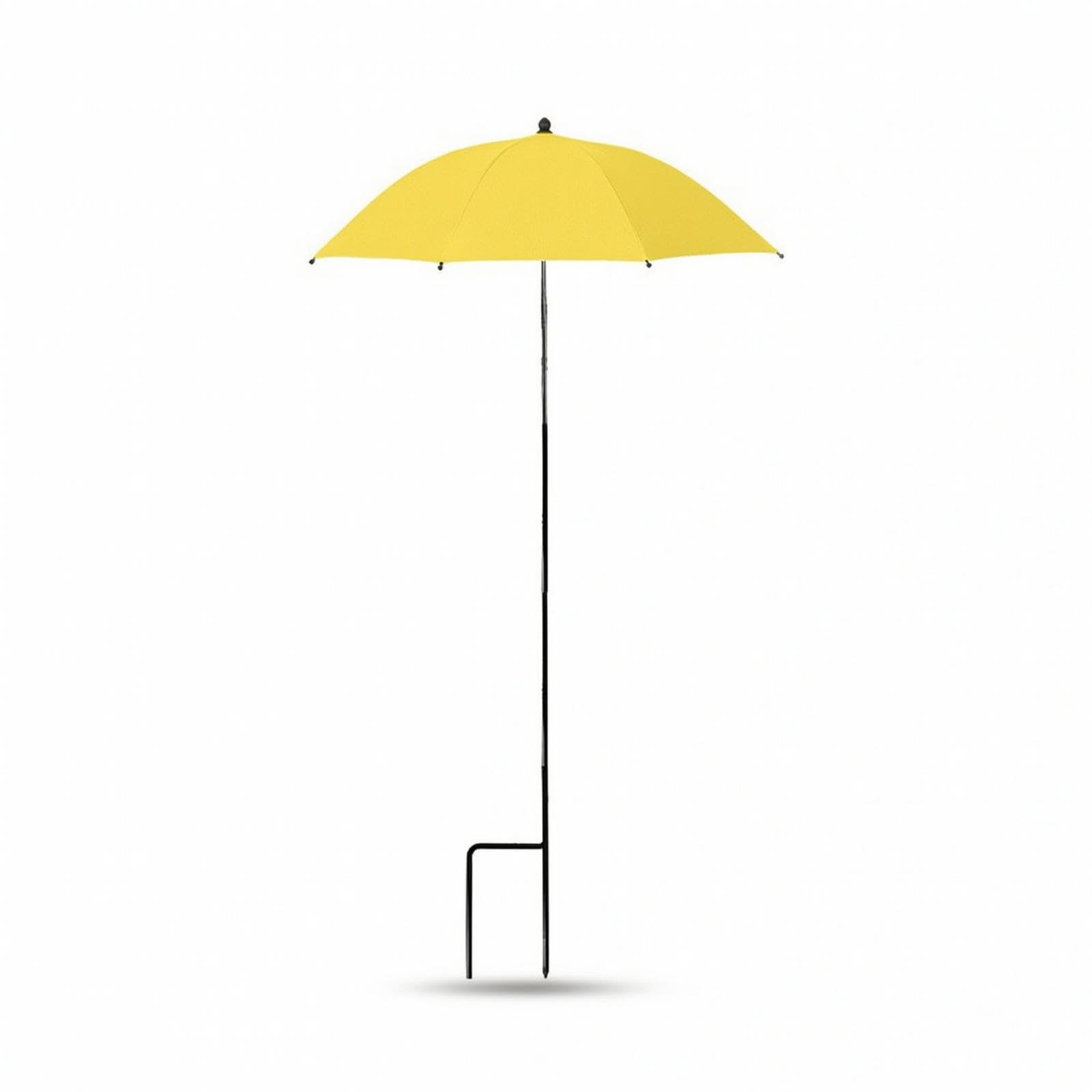 Plant Shade Umbrella with Stake Dome Shaped Plant Cover Metal Garden Umbrella with Stake for Gardeners, Potted Plants, Flower Beds Yellow Flat Edge-image-14