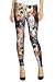 Cocoleggings Womens 3d Designed Cute Pet Cats Printed Stretch Leggings, Free Size, Cut Pet Cats